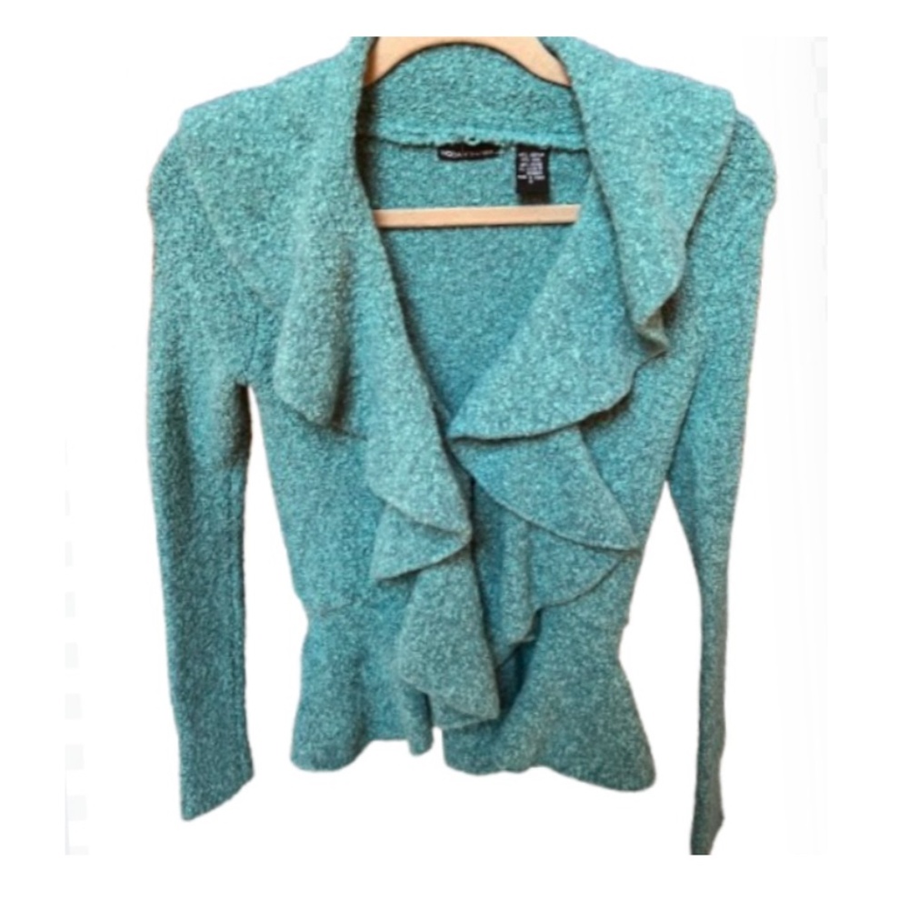 Victoria's Secret Moda International Cardigan Peplum Sweater Sz Small beautiful!